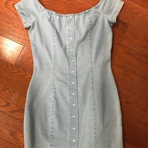 Jean off the shoulder dress